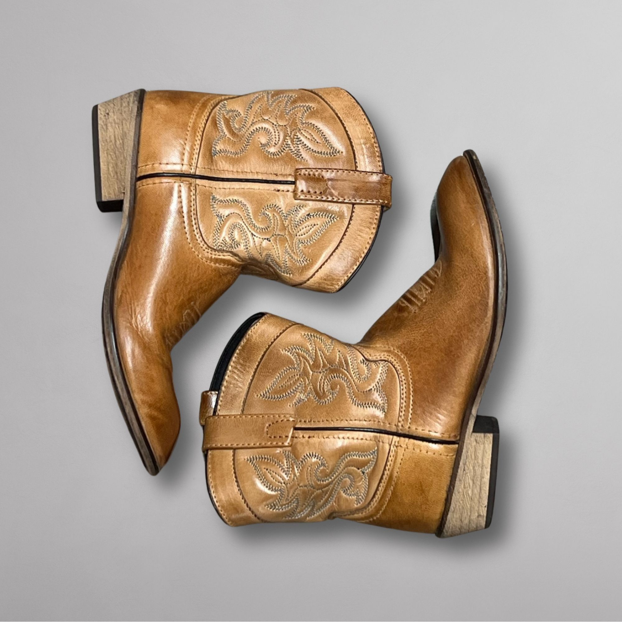 Dingo1969 Dingo Women’s Willie Western Boots – Brown Leather Cowboy Bo Size US 7.5 / IT 37.5 - 2 Thumbnail