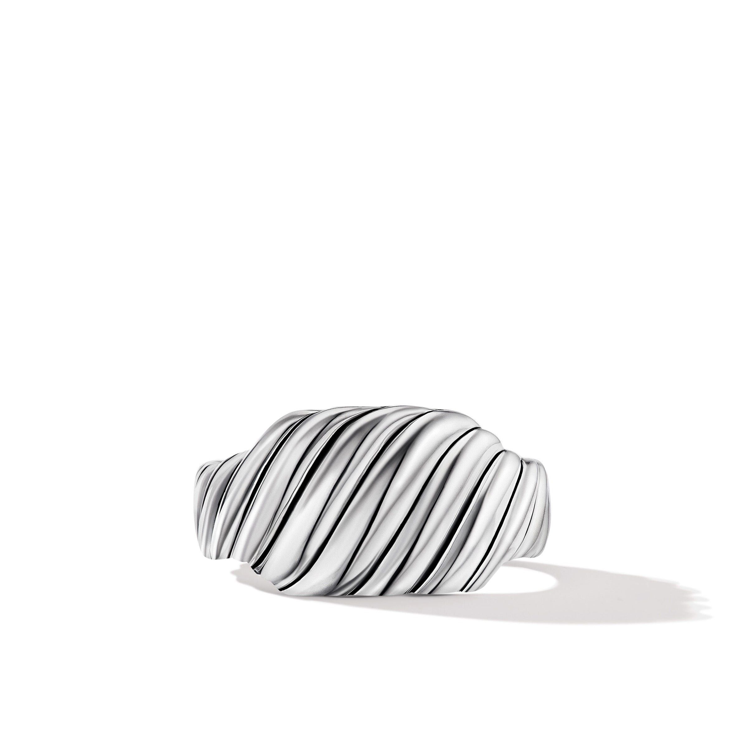 David Yurman o1w1db10325 Sculpted Cable Contour Ring in Sterling Silve Size ONE SIZE - 1 Thumbnail