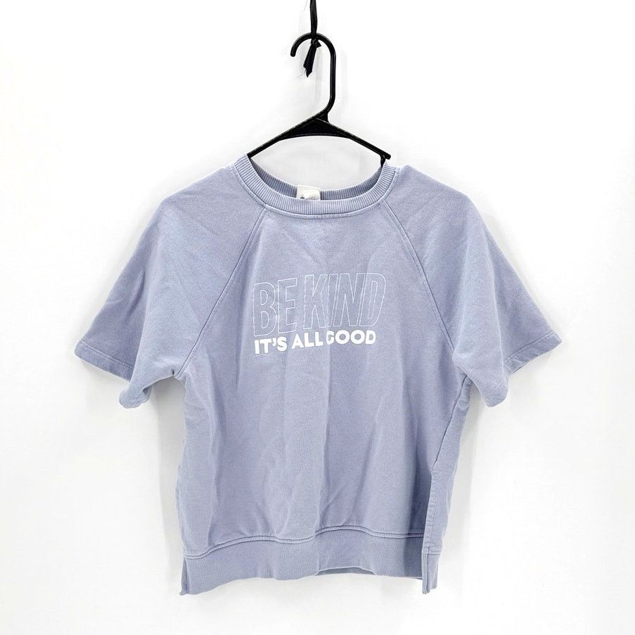 H&M H&M periwinkle blue "Be Kind - It's All Good" sweatshirt S Size S / US 4 / IT 40 - 1 Thumbnail