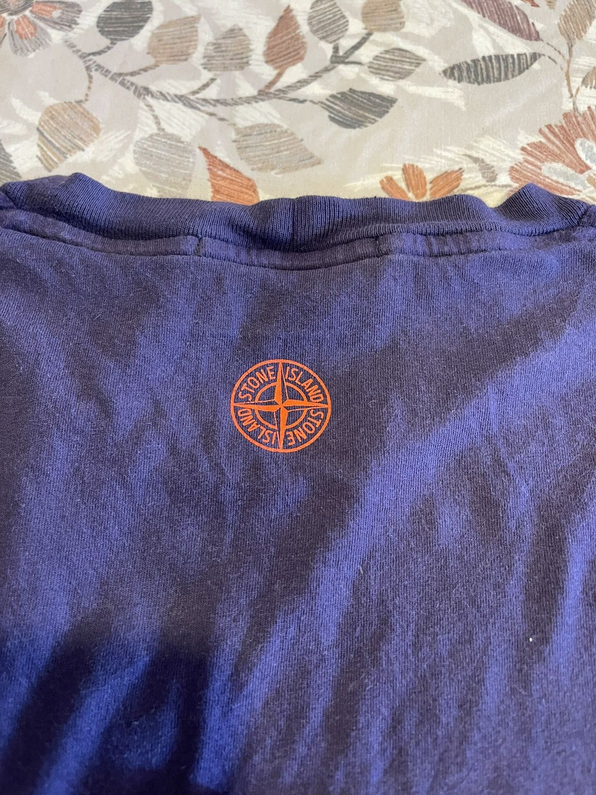 Stone Island Stone Island T-Shirt - Navy Blue/Orange - Size M Size US M / EU 48-50 / 2 - 3 Thumbnail