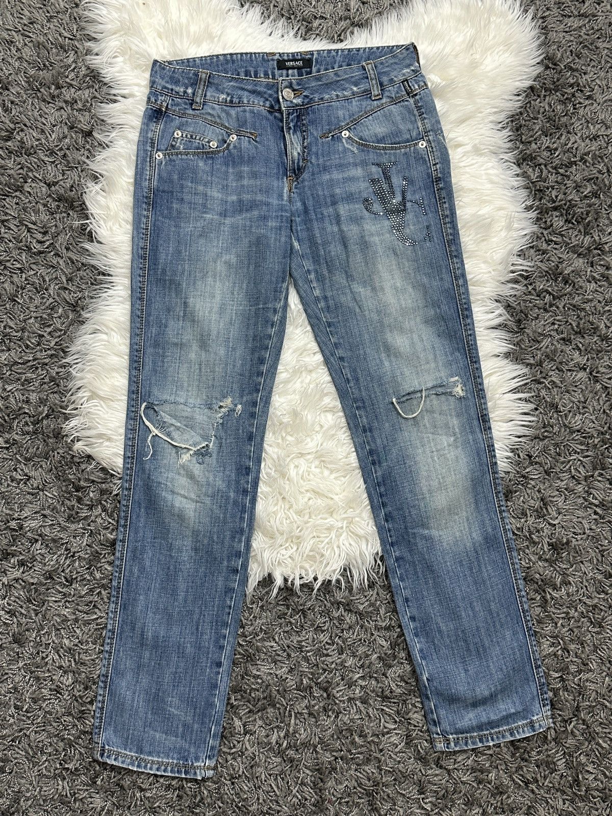 Versace Versace luxury vintage pants jeans Size 25" / US 0 / IT 36 - 1 Thumbnail