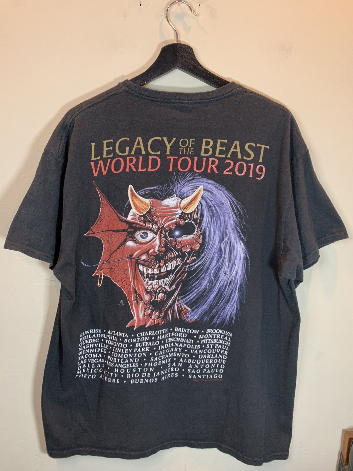 Band Tees × Iron Maiden *RARE* Iron Maiden Legacy Of The Beast World Tour Band Shirt Size US L / EU 52-54 / 3 - 2 Thumbnail