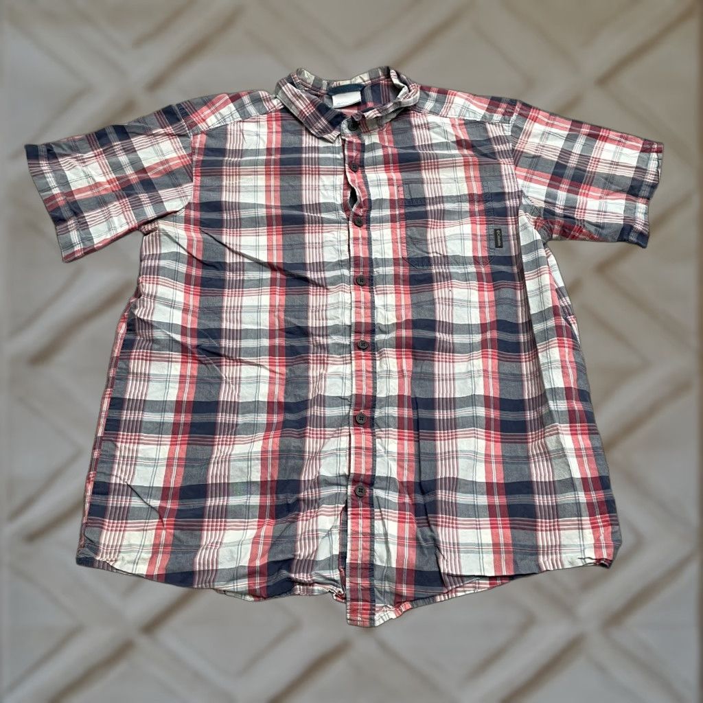 Vintage Columbia Button Down Shirt Mens Large Multi Plaid Short Sleeve Cotton Outdoor Size US L / EU 52-54 / 3 - 1 Thumbnail