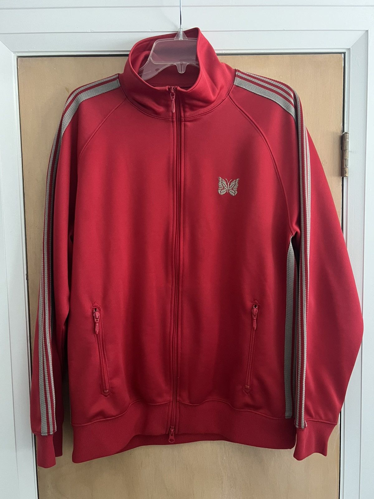 Needles R.C. Track Jacket Velour Red | SOMEWHERE®