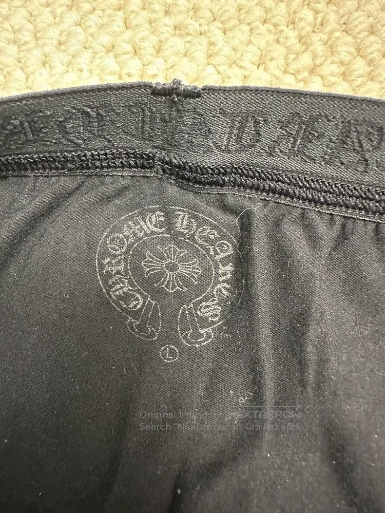 Chrome Hearts CHROME HEARTS Size L Black Sanskrit horseshoe leggings legg Size US 32 / EU 48 - 6 Thumbnail