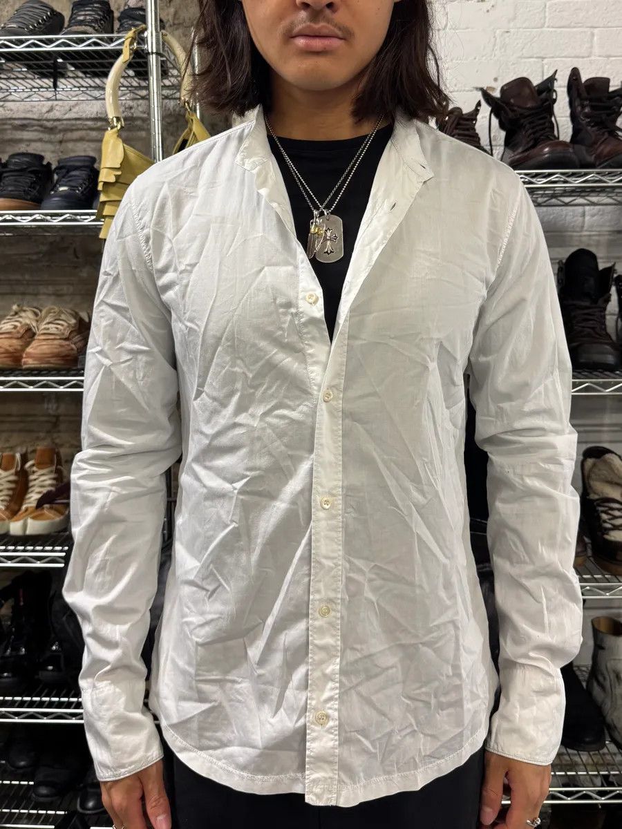 Prada × Vintage SS2010 Prada White Buttoned Mao Shirt Size US M / EU 48-50 / 2 - 2 Thumbnail