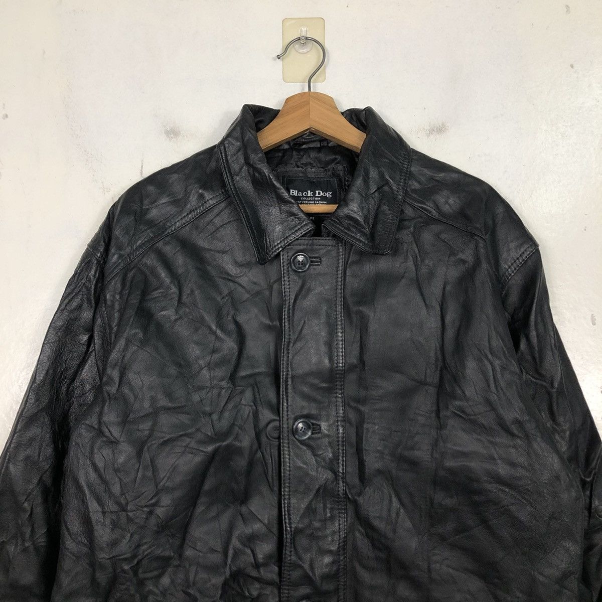 Japanese Brand 📌Vintage Leather Jacket Black Dog Blanket Issey Miyake Size US M / EU 48-50 / 2 - 5 Thumbnail