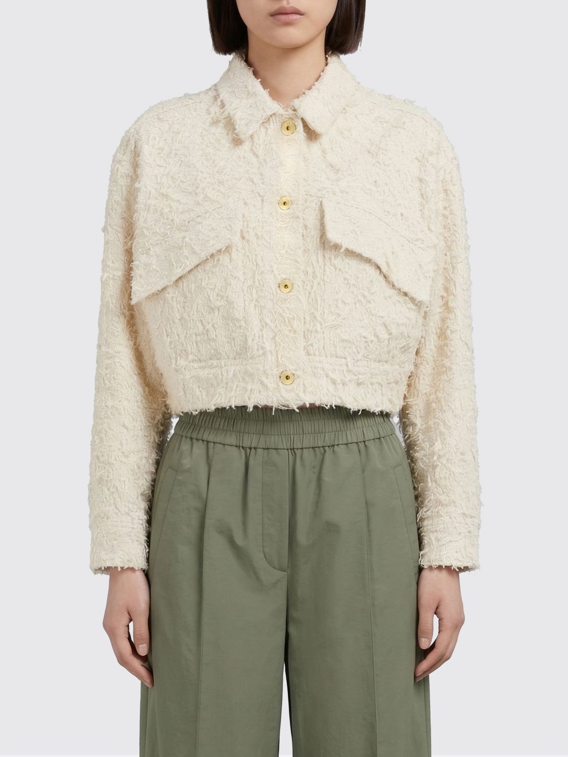 Brunello Cucinelli Brunello Cucinelli Jacket Woman Beige Size M / US 6-8 / IT 42-44 - 1 Thumbnail