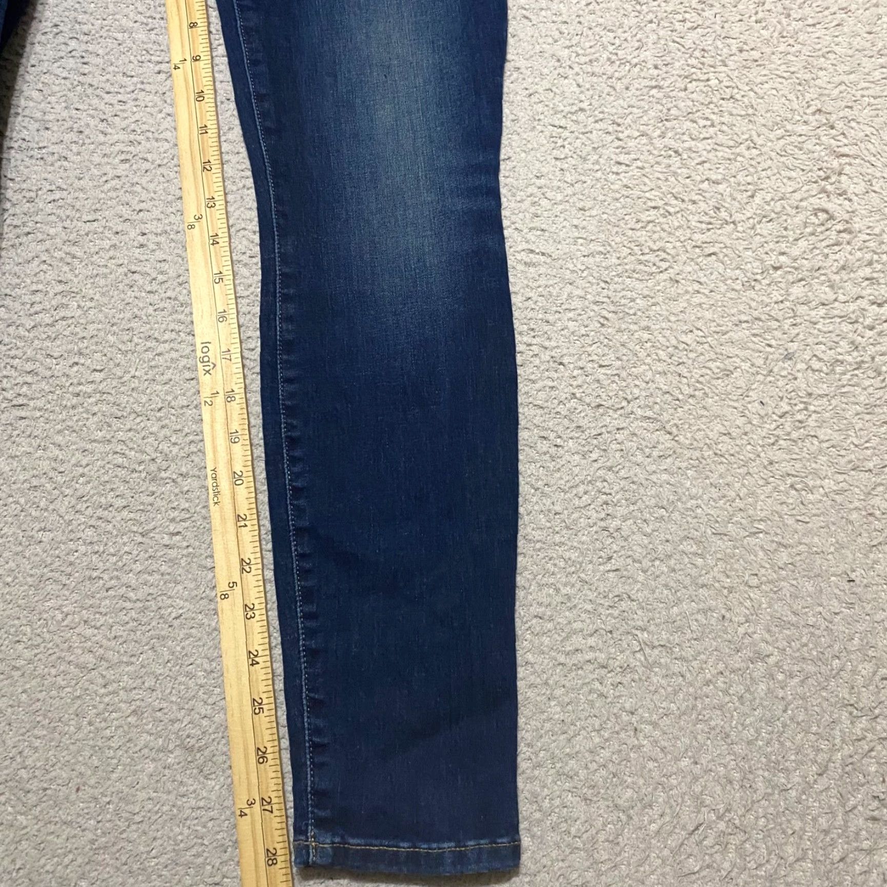 Lucky Brand Lucky Brand Jeans Blue Denim Dark Wash Ava Mid Rise Super Skinny Womens 2 Size 26" / US 2 / IT 38 - 6 Thumbnail