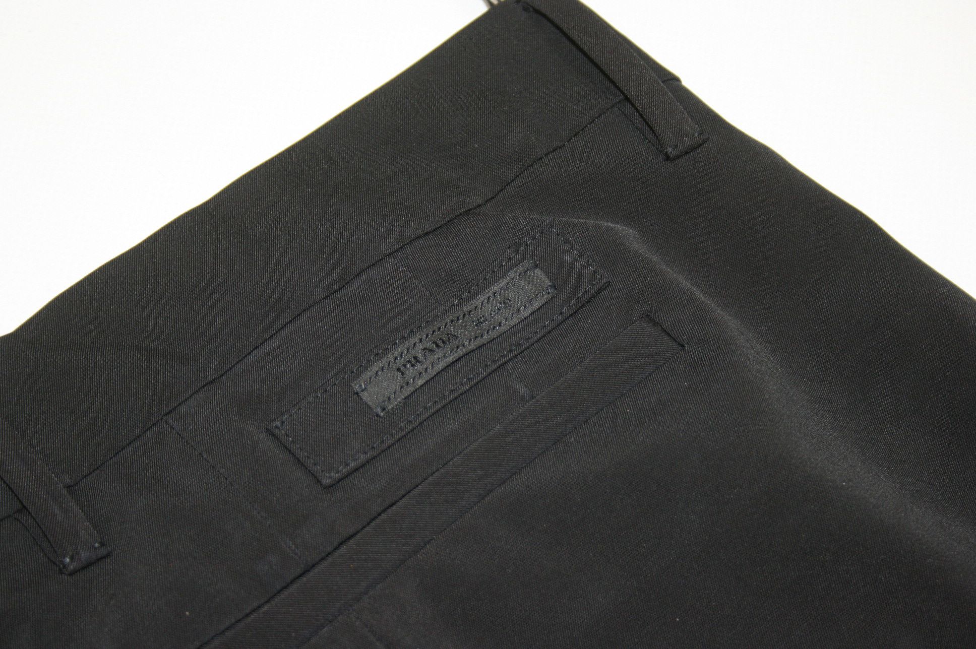 Prada 2014 Mainline Black Tab Logo Polyester Pants Size 27" / US 4 / IT 40 - 5 Thumbnail