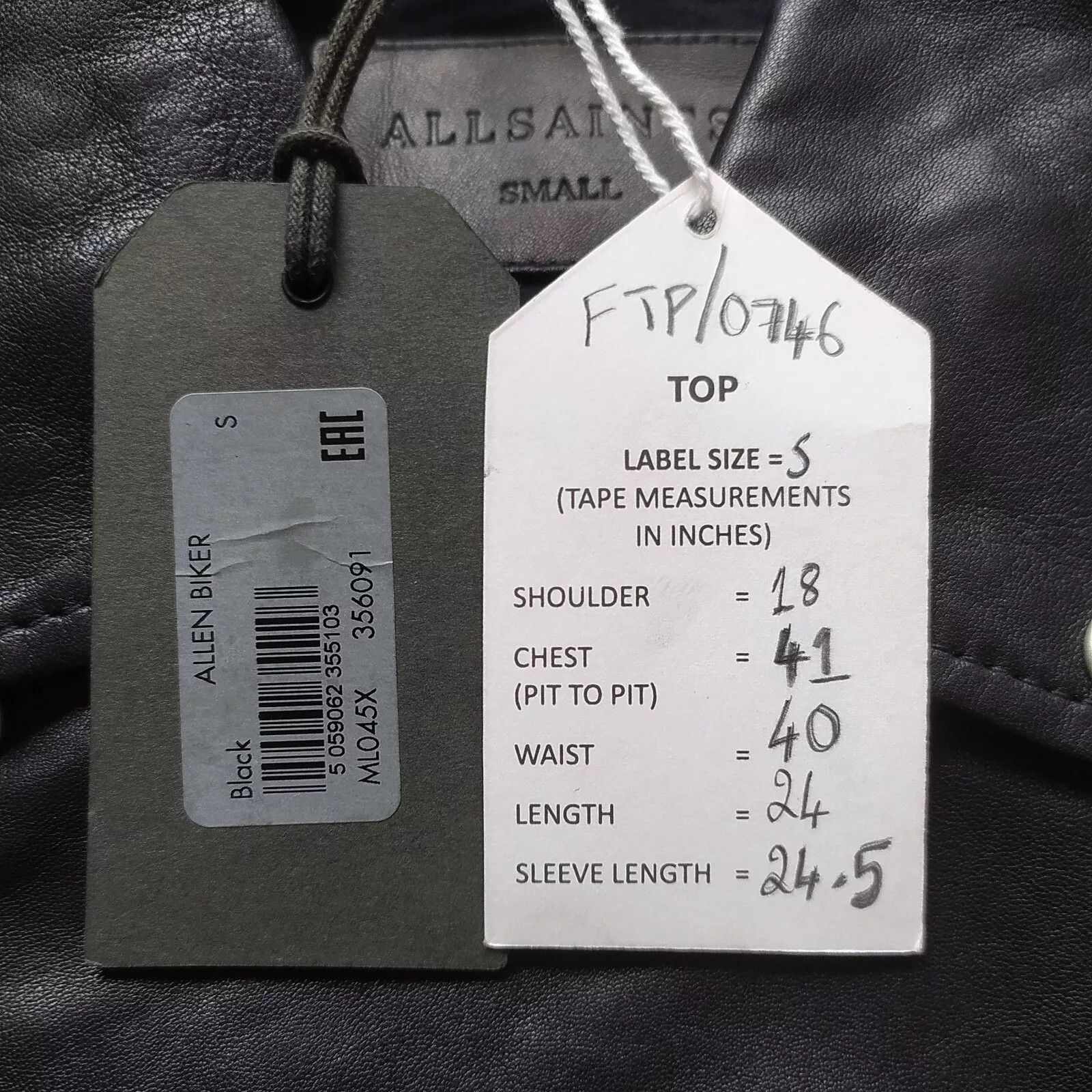 Allsaints ALLSAINTS Allen Leather Biker Jacket IFD 0746 Size US S / EU 44-46 / 1 - 5 Thumbnail