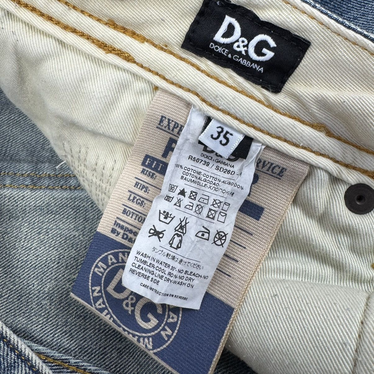 Dolce & Gabbana Vintage Dolce & Gabbana Distressed Avant Garde Denim Jeans Size US 35 - 13 Thumbnail