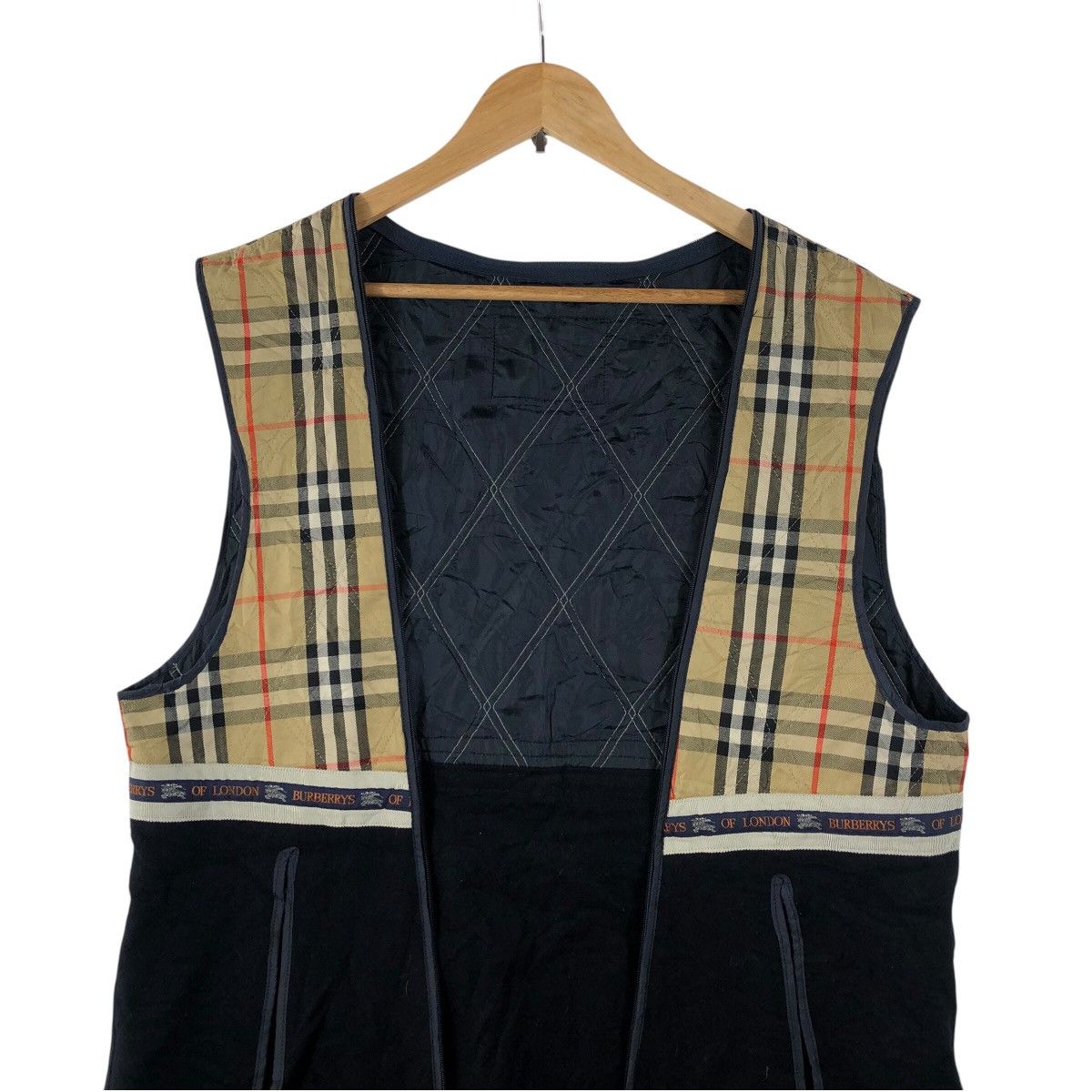 Burberry Prorsum Vintage BURBERRYS LONDON Nova Checked Plaid Inner Blazer Size 38R - 3 Thumbnail