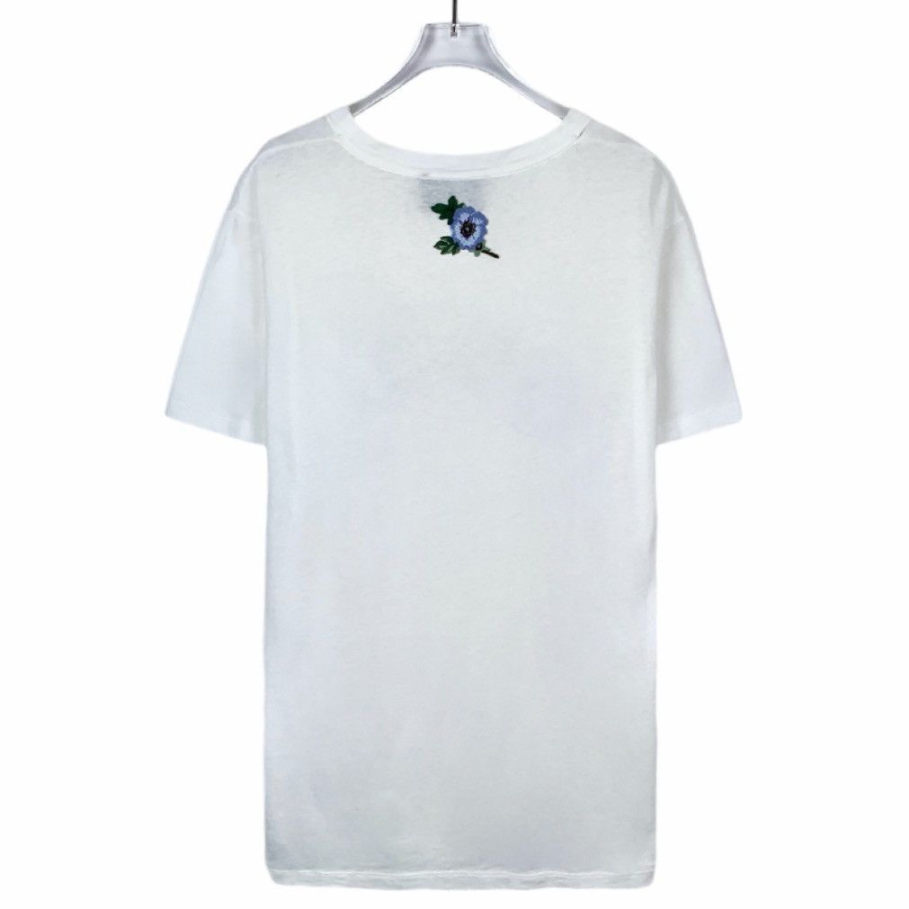 Gucci Gucci Floral Logo Print White Cotton T-Shirt (Size XS) Size XS / US 0-2 / IT 36-38 - 8 Thumbnail