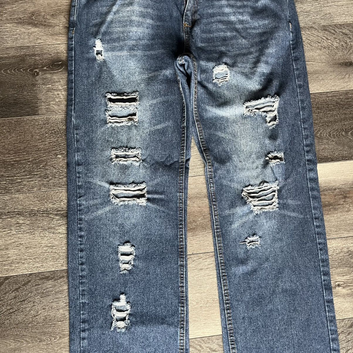 Enyce Vintage Y2K Enyce Distressed Baggy Skater Denim Jeans 36x34 Size US 36 / EU 52 - 6 Thumbnail