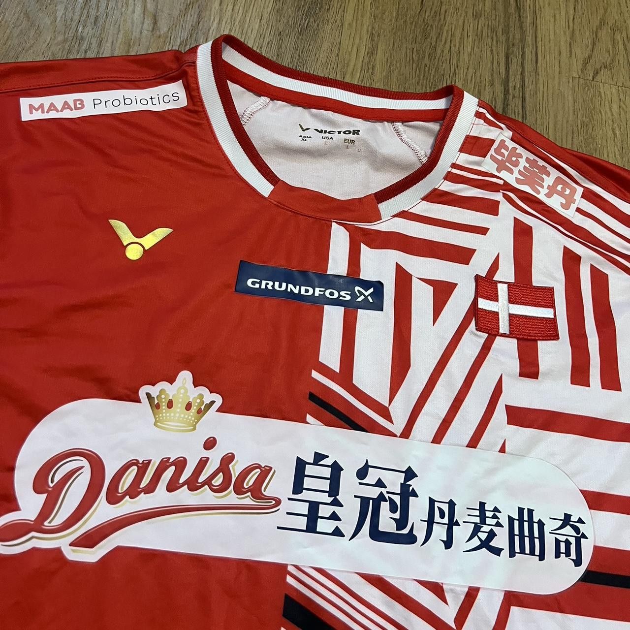 Victorinox Danisa Denmark red and white volleyball jersey #volleyball Size US S / EU 44-46 / 1 - 3 Thumbnail