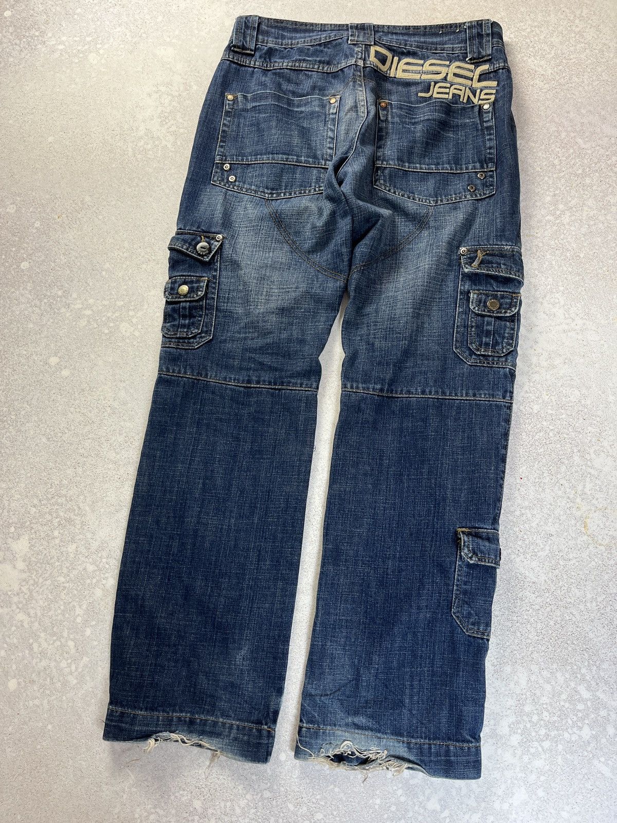 Diesel Y2K Multipocket Cargo Patchwork Denim Japanese Jeans