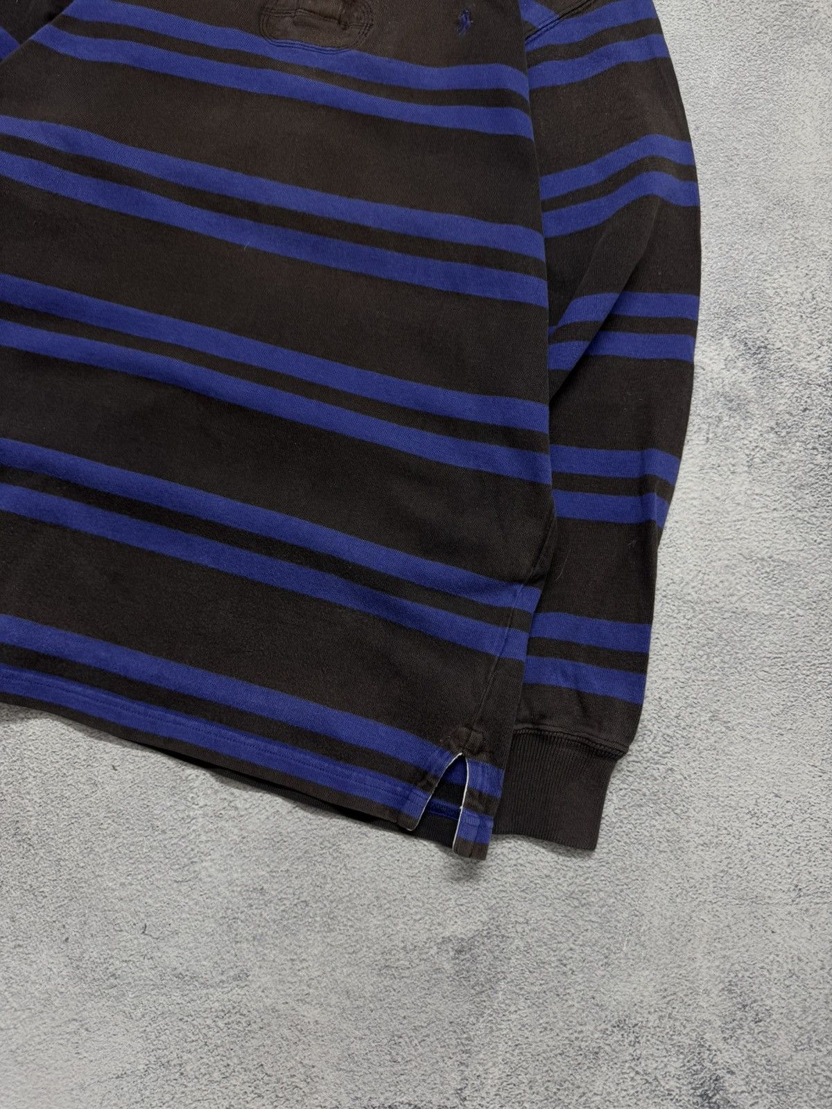 Polo Ralph Lauren Vintage Polo Ralph Lauren Black Purple Striped Long Sleeve Size US M / EU 48-50 / 2 - 5 Thumbnail