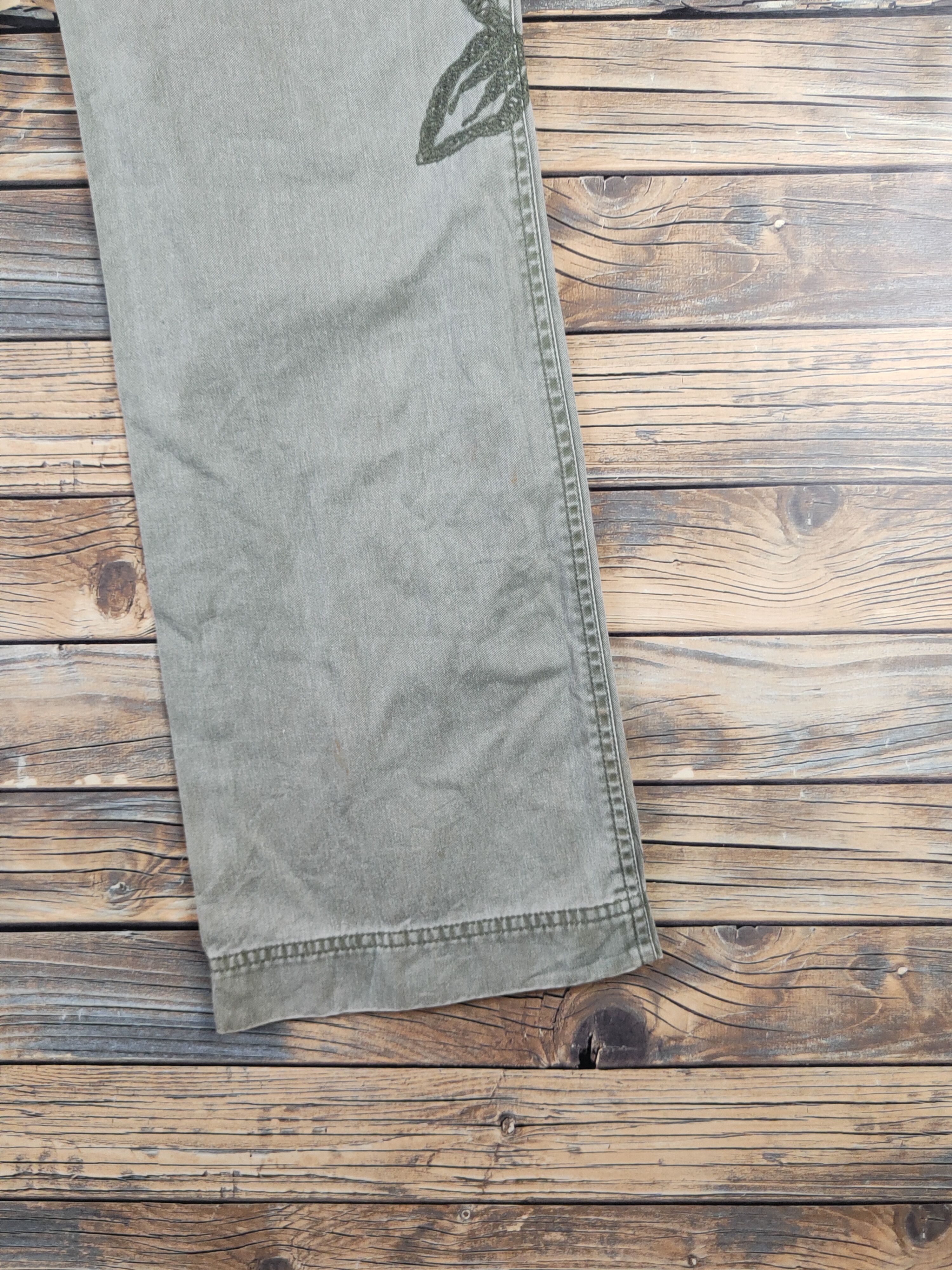 Japanese Brand DL Tint Green Faded Multipocket Casual Pants #962 Size 28" / US 6 / IT 42 - 11 Thumbnail