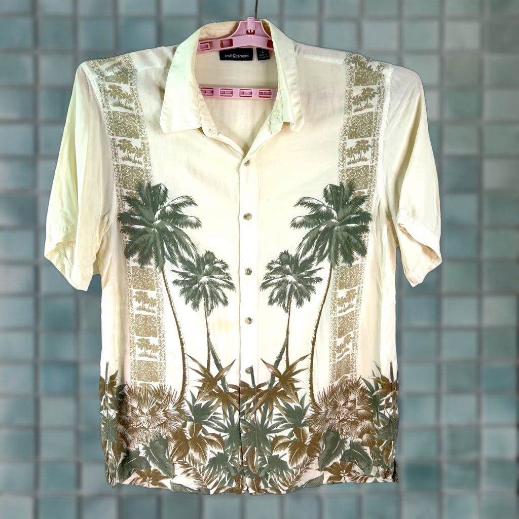 Croft & Barrow Croft & Barrow Mens Palm Trees Rayon Multicolor Button Up Hawaiian Shirt L Size US L / EU 52-54 / 3 - 1 Thumbnail