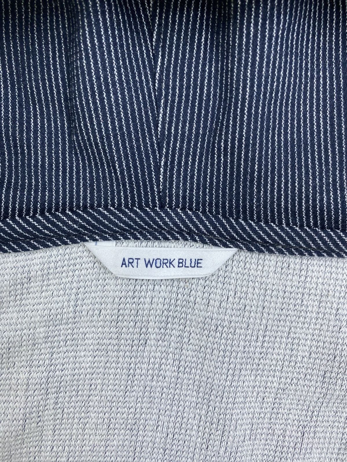 Japanese Brand × Untitled Artworks × Vintage Vintage Art Work Blue Fullbutton Hoodie Jacket Size L / US 10 / IT 46 - 8 Thumbnail