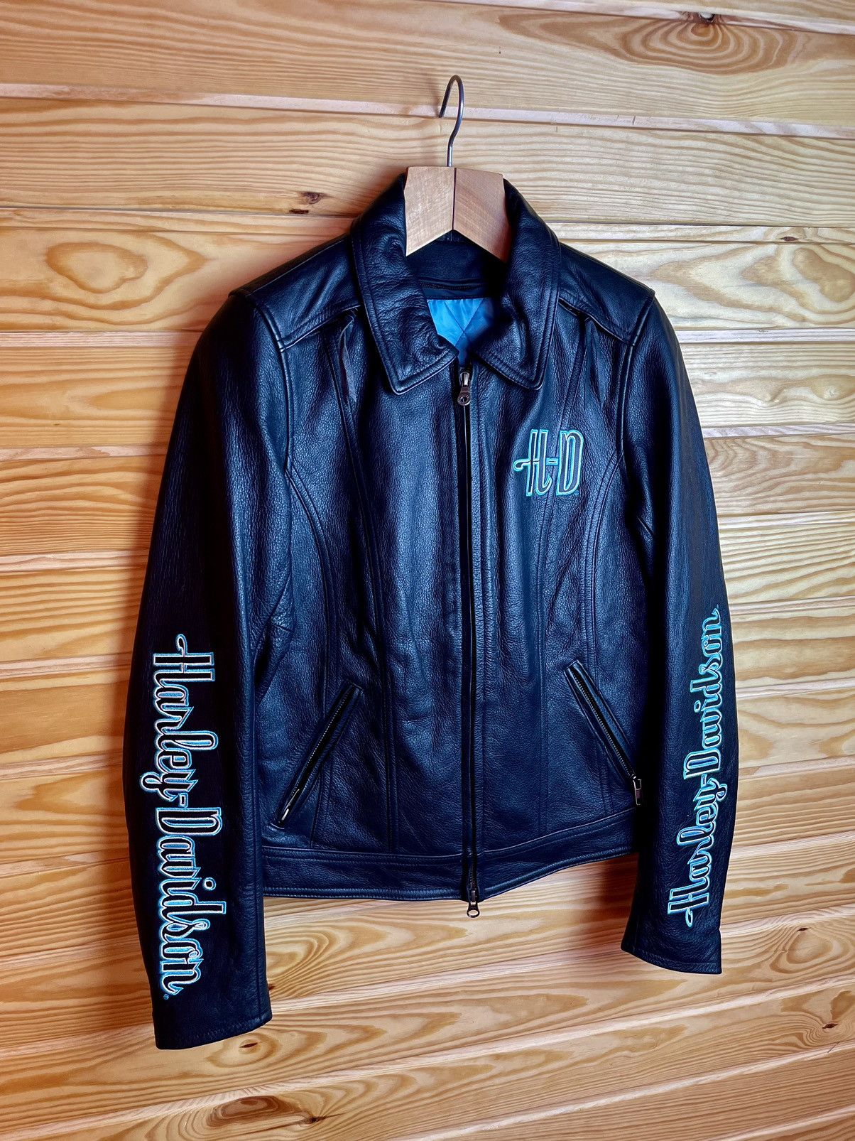 Harley Davidson × Vintage Harley Davidson Womens Motorcycle Biker Leather Jacket Size S / US 4 / IT 40 - 1 Thumbnail