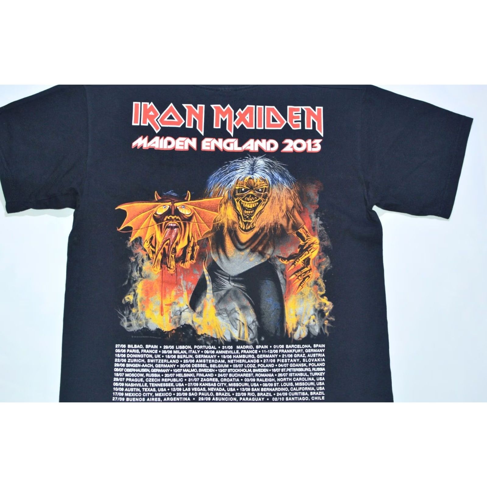Fruit Of The Loom Rare Vintage Fruit of the Loom Iron Maiden Maiden England 2013 Tour T-Shirt Sz M Shirt Mens Black Sizes M 2013 Tour Iron Maiden Size US M / EU 48-50 / 2 - 7 Thumbnail