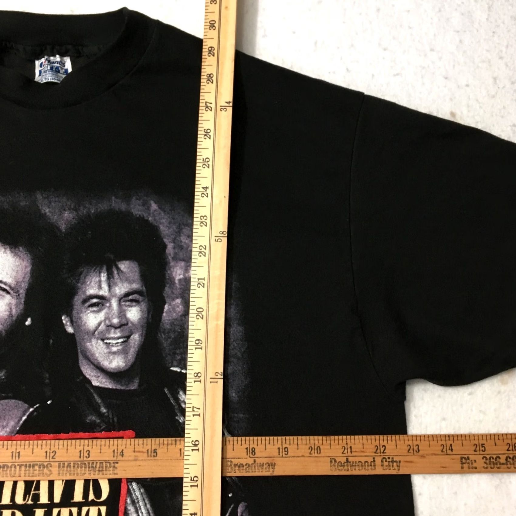 Hanes VINTAGE Travis Tritt Marty Stuart No Hats Tour 1992 T Shirt Black L 90s Music Country Group Promo Mens Size US XL / EU 56 / 4 - 4 Thumbnail