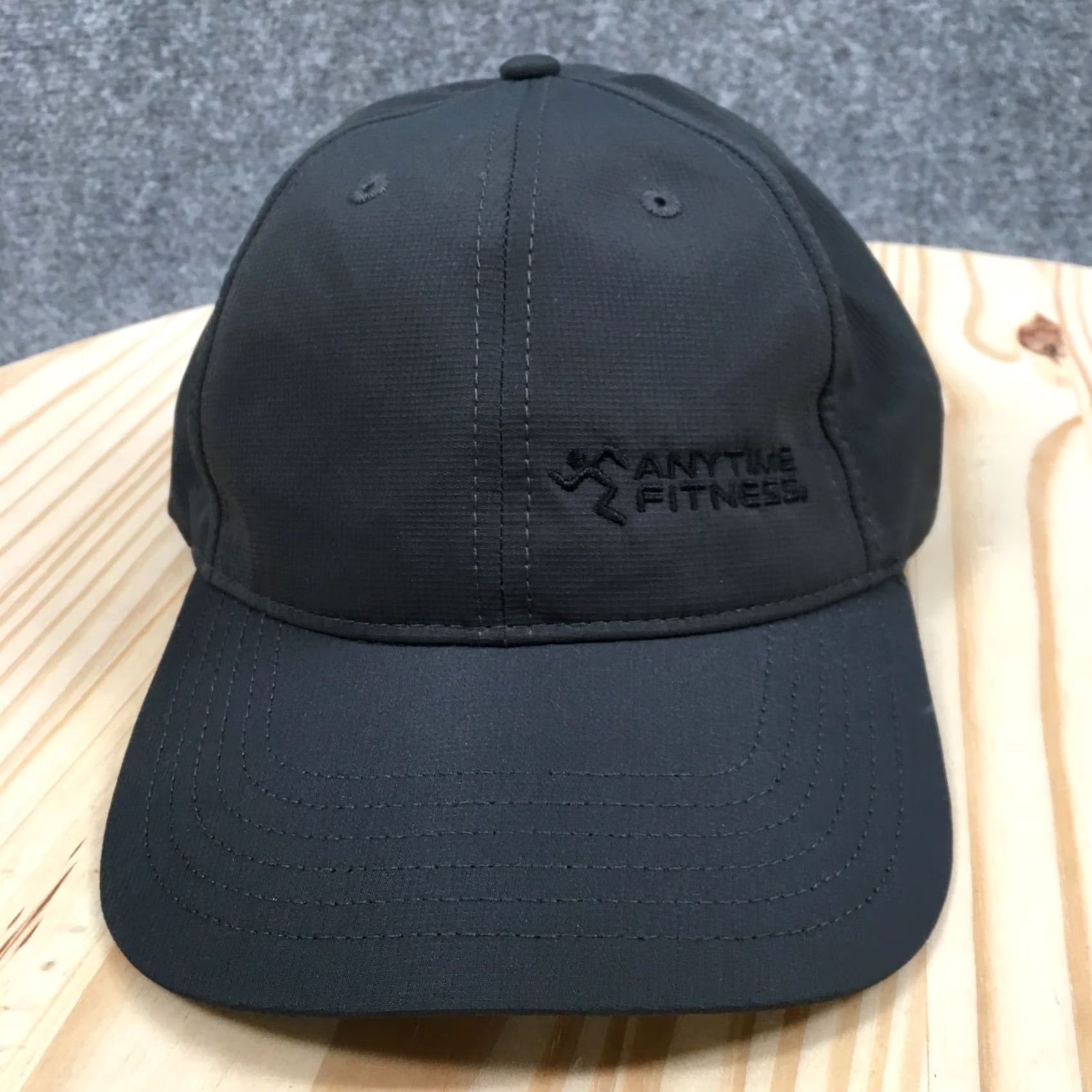 Vintage Anytime Fitness Cap America Baseball Cap Womens Gray OS Adjustable Curved Brim Size ONE SIZE - 2 Thumbnail