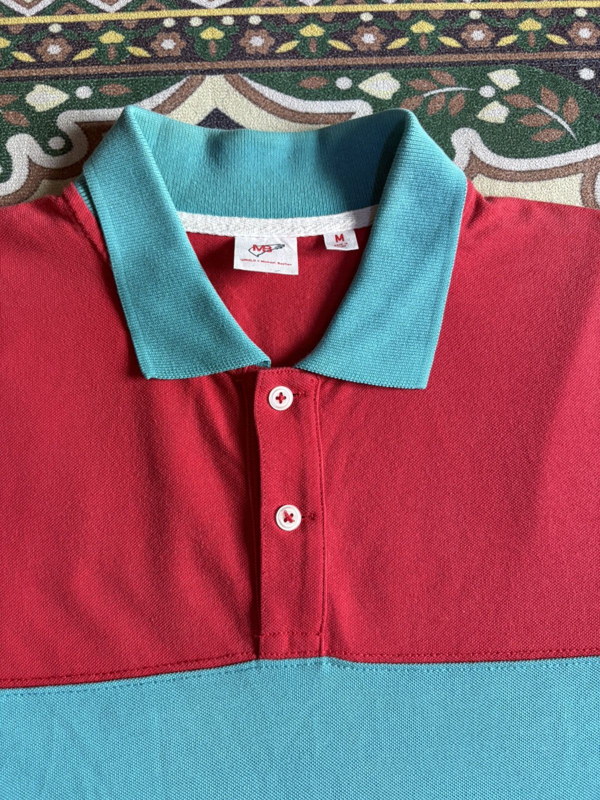 Japanese Brand Michael Bastian X Uniqlo Two Tone Color Striped Polo Tee Size US S / EU 44-46 / 1 - 3 Thumbnail
