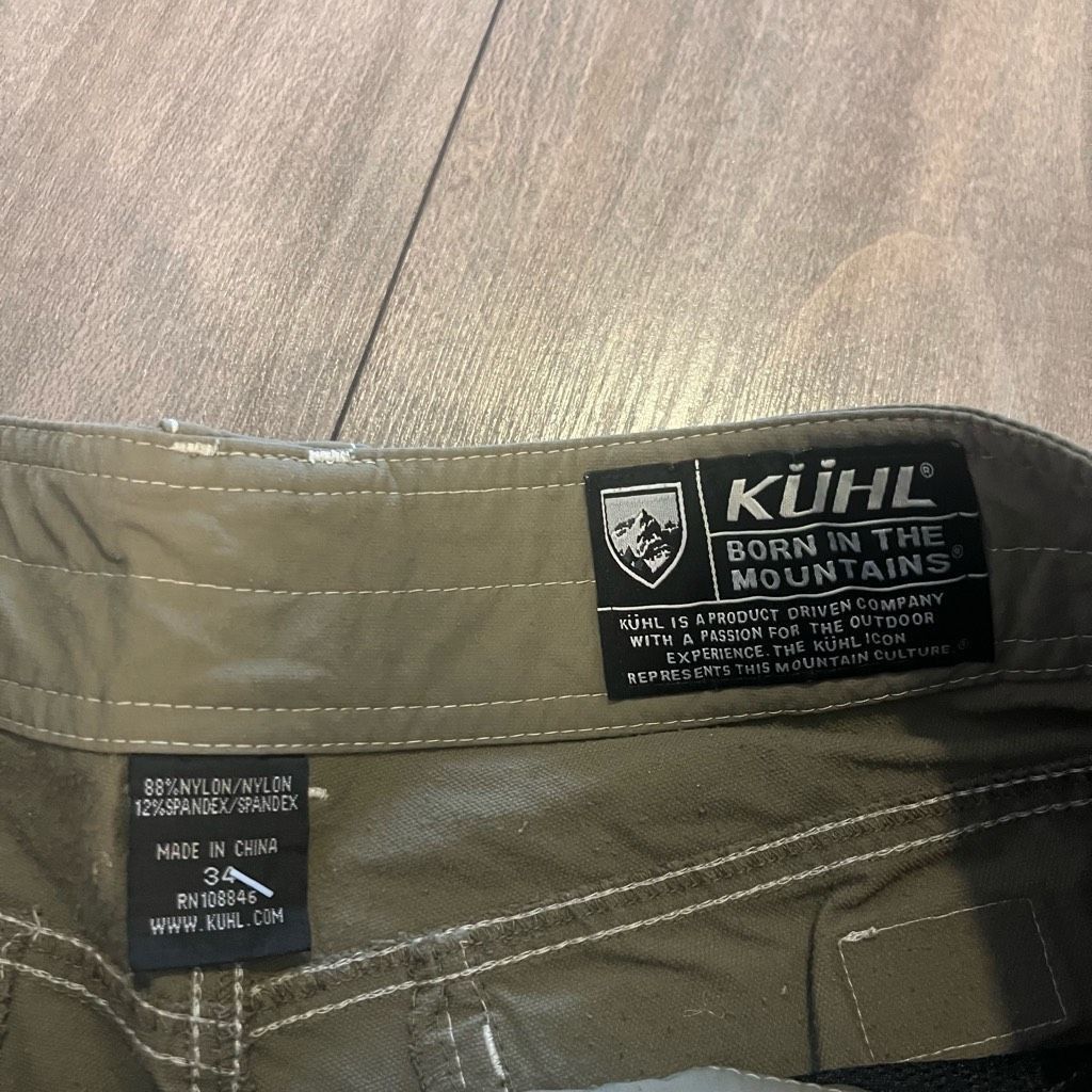 Kuhl Kuhl Khaki/Green Athletic Cargo Shorts Men 34 Bin C-31 Size US 34 / EU 50 - 3 Thumbnail