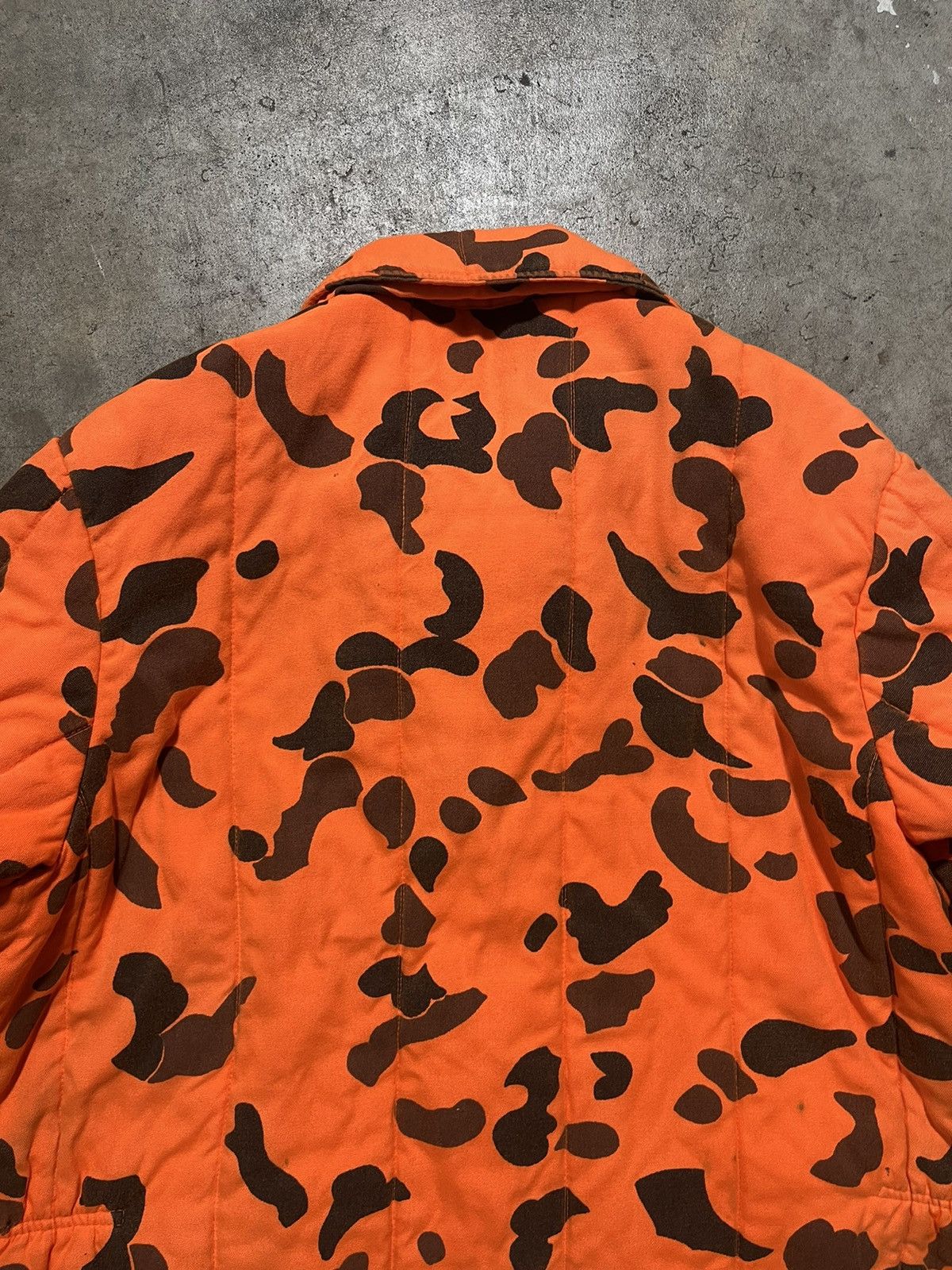 Vintage 1980s Orange Camo Padded Jacket Size US XL / EU 56 / 4 - 10 Thumbnail