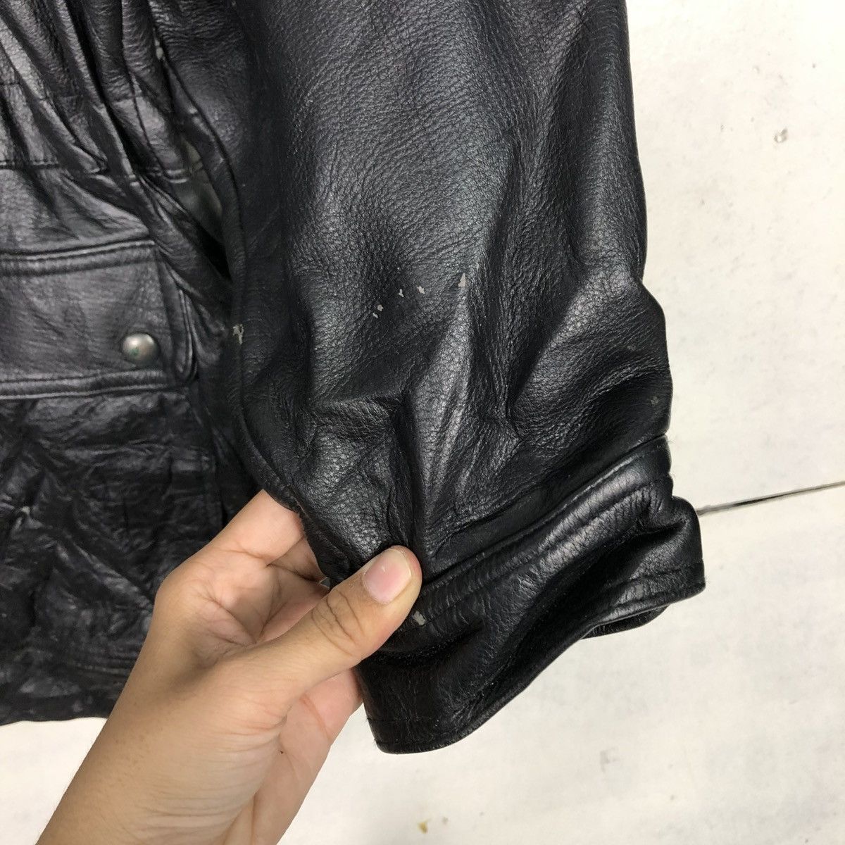 Japanese Brand 🔥VINTAGE BIKER LEATHE RJACKET BLANKET D’HOMME A HOMME Size US M / EU 48-50 / 2 - 17 Thumbnail