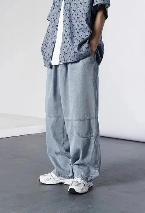 Japanese Brand 21SS Indigo Union Japan Light Blue Denim Carrot Pants Size US 32 / EU 48 - 1 Thumbnail