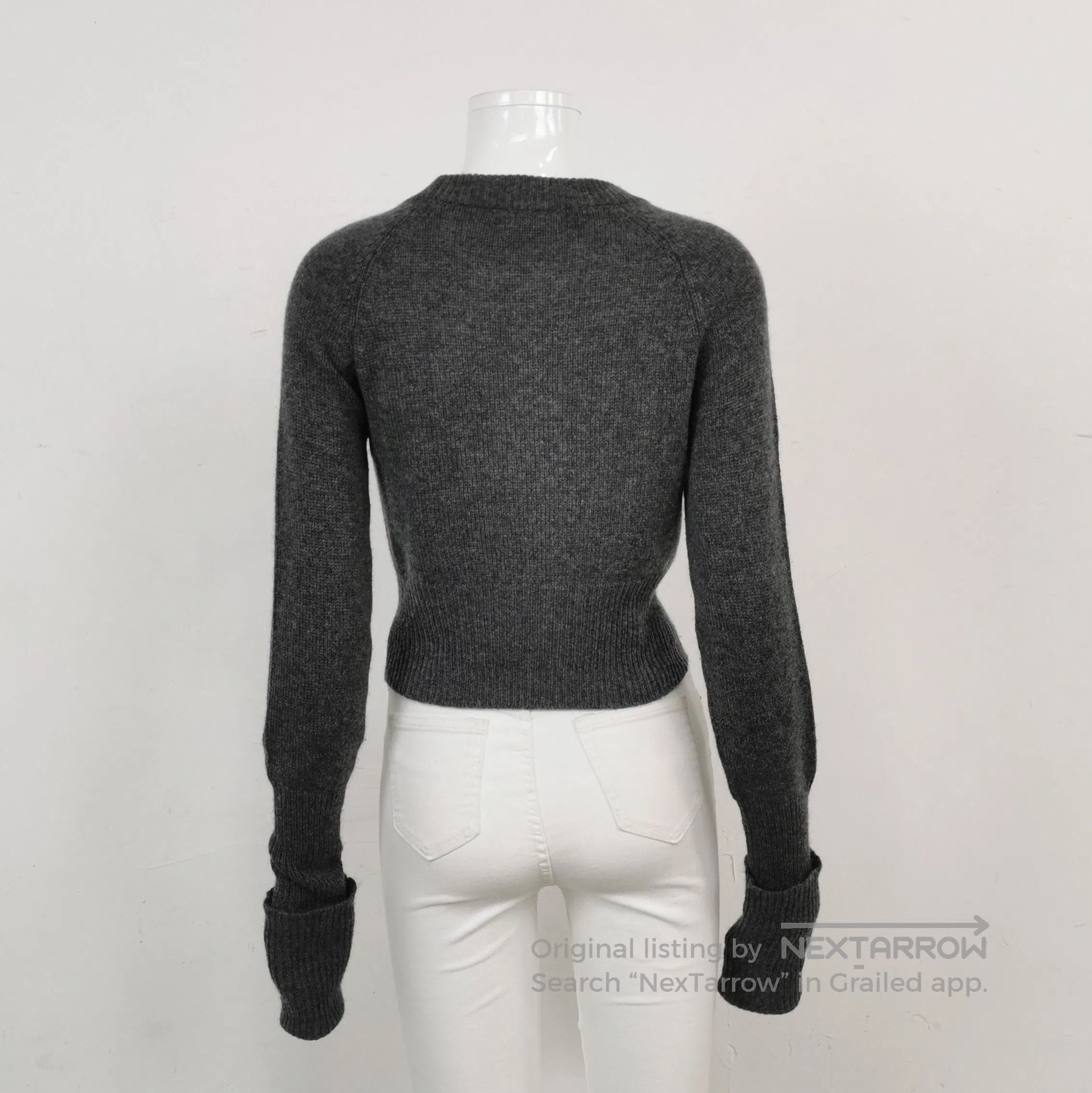 Prada Prada Cashmere Grey Round Neck Sweater . Size L / US 10 / IT 46 - 2 Thumbnail