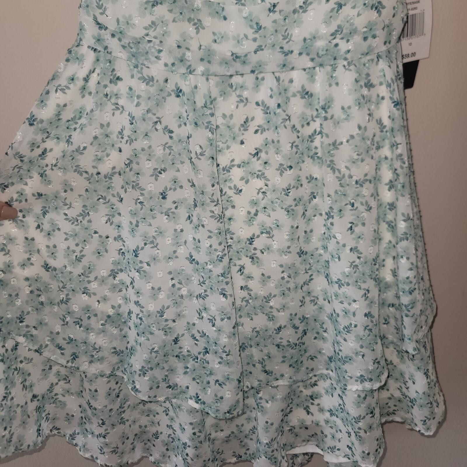 Other Floral Mini Dress in Light Blue Y2k Spring Sz 13 New Cottage Size M / US 6-8 / IT 42-44 - 6 Thumbnail