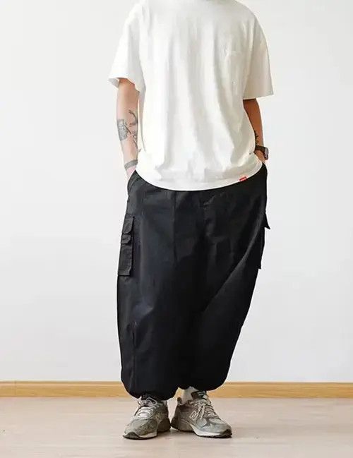 Other Straight Pants Baggy Wide-leg Cropped Pants Size US 34 / EU 50 - 3 Thumbnail