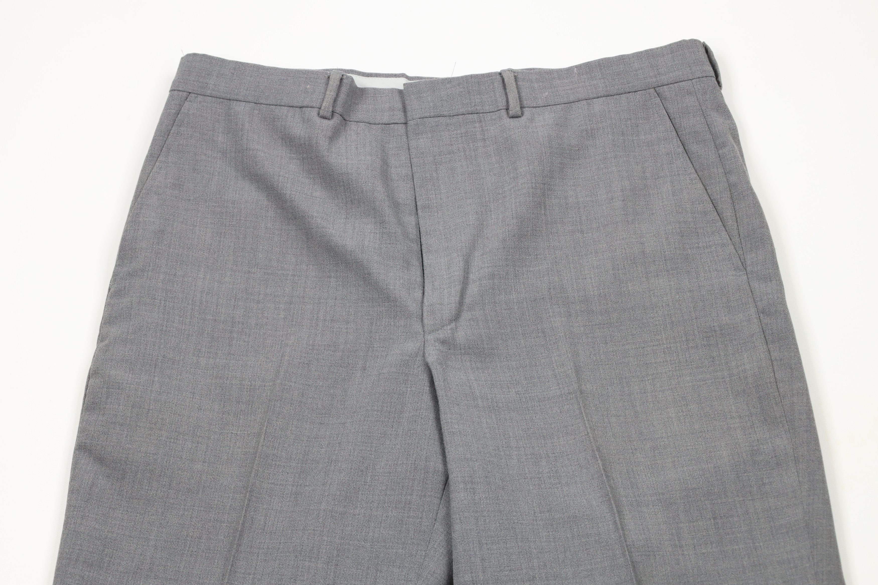 Vintage Vintage 90s Streetwear Wool Blend Wide Leg Chino Pants Gray Size US 36 / EU 52 - 2 Thumbnail