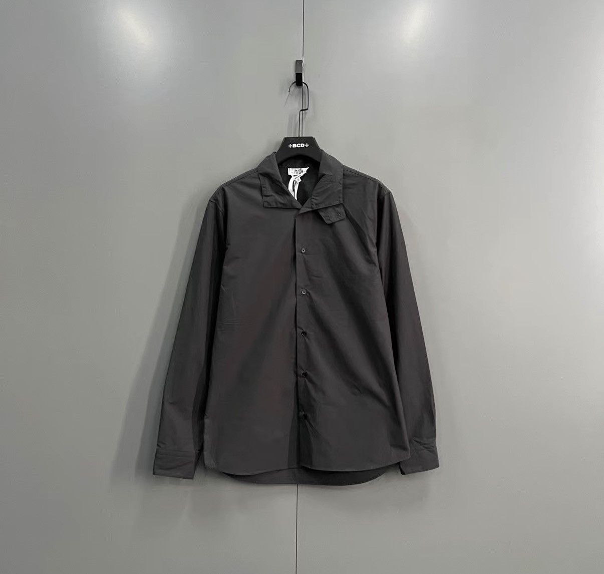 Hermes Hermès Charcoal Grey Long-Sleeve Shirt J41 Size US L / EU 52-54 / 3 - 1 Thumbnail