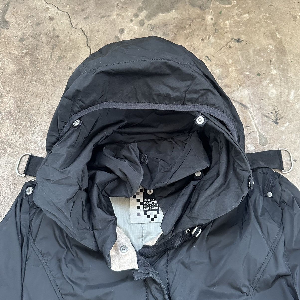 Marithe + Francois Girbaud 🔥BLACK nylon BONDAGE LONG JACKET MFG Size L / US 10 / IT 46 - 10 Thumbnail