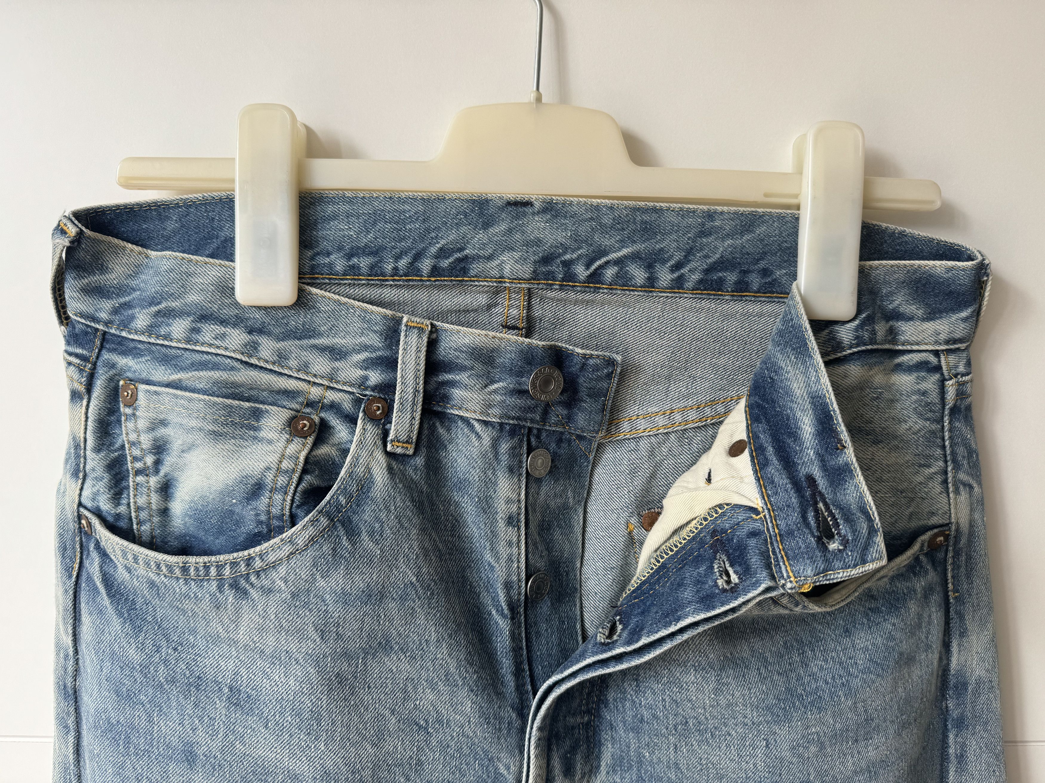 Levi's Vintage Clothing [W29/L32] 1955 501 Jean (Olive You Rock) Size US 30 / EU 46 - 10 Thumbnail