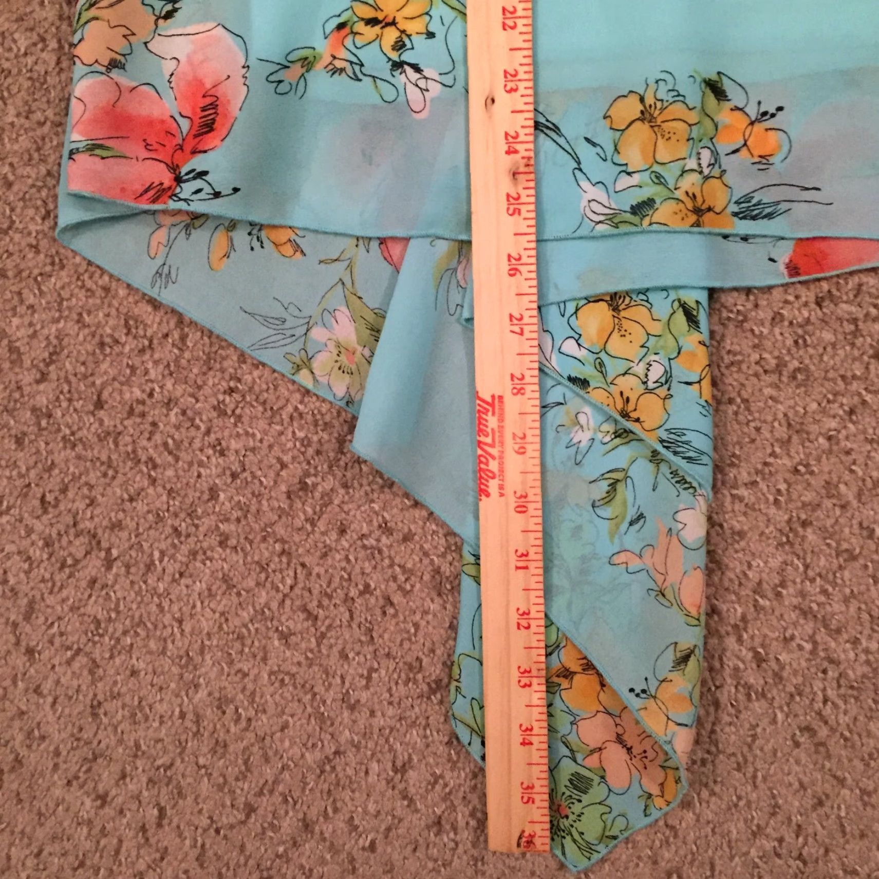 Vintage B. Moss Maxi Skirt Blue Floral Size 10 Lined Pull On Elastic Waist Womens Long Casual Size 32" / US 10 / IT 46 - 5 Thumbnail