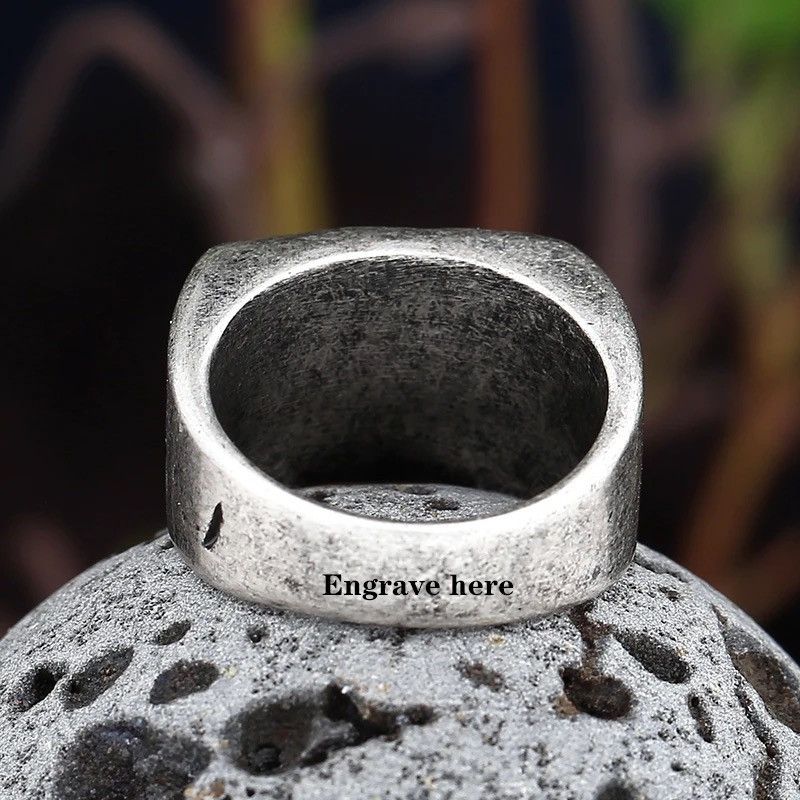 Jewelry × Vintage Stainless-Steel Retro Rock Ring Size ONE SIZE - 5 Thumbnail