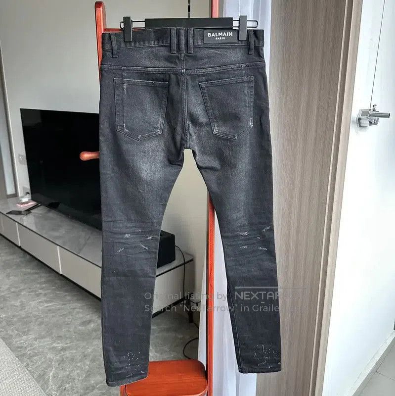 Balmain Balmain Men's Casual Black Cotton Pants . Size US 33 - 2 Thumbnail