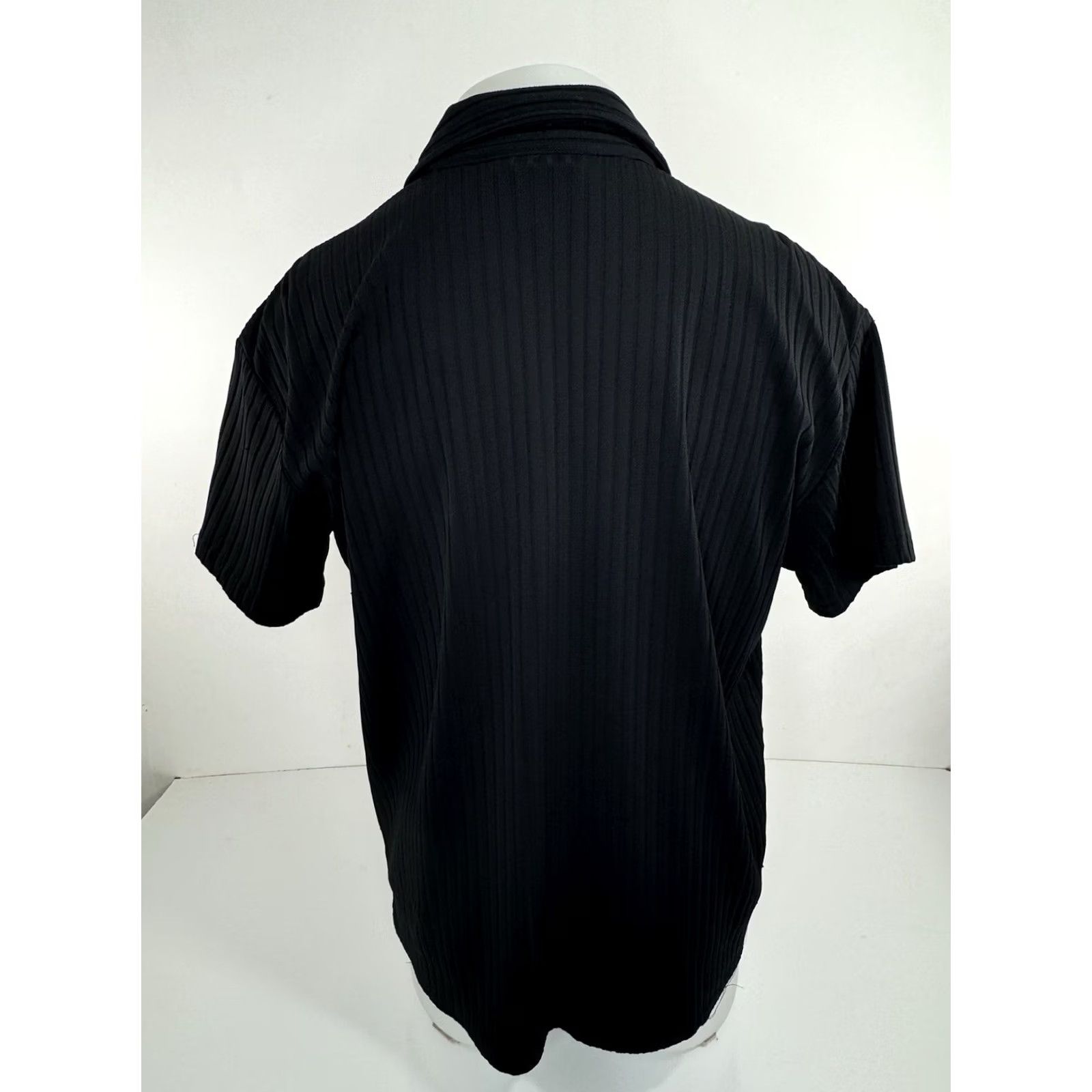 Vintage VINTAGE POSITANO Ribbed Clubbing Shirt L Black Mens Size US L / EU 52-54 / 3 - 3 Thumbnail