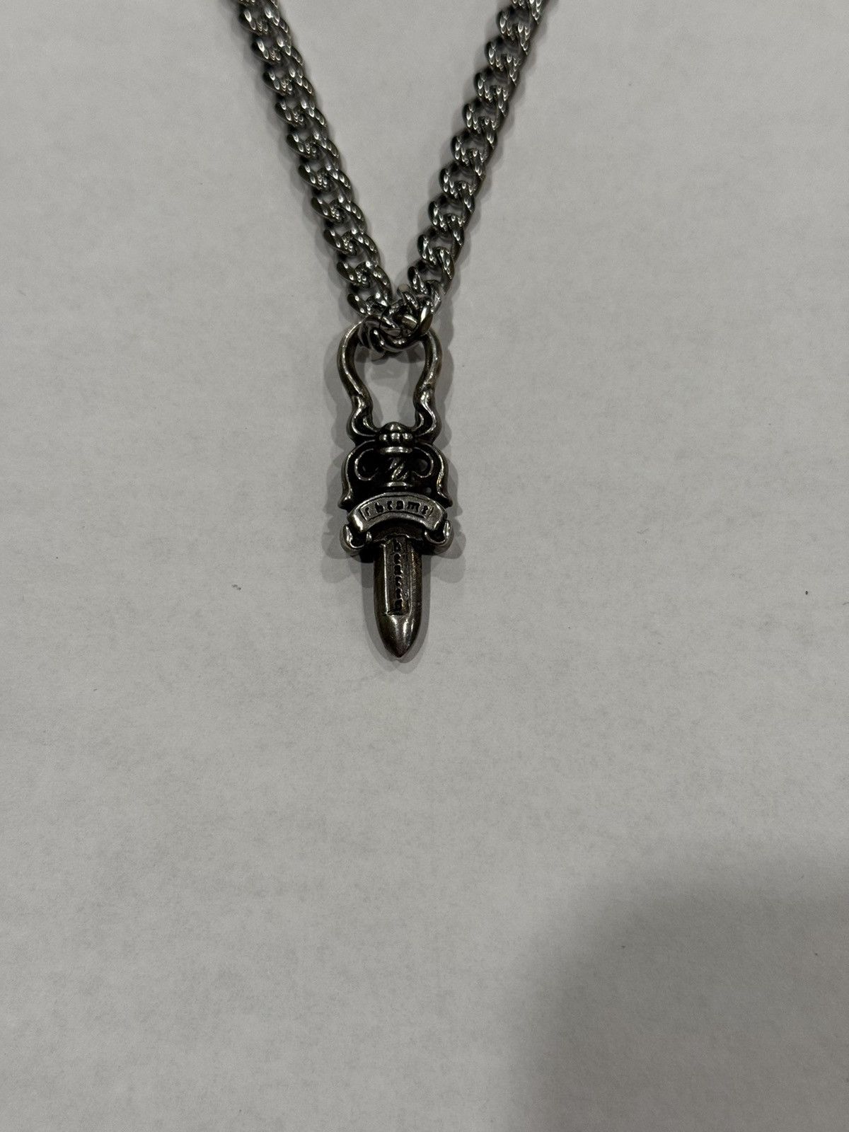 Chrome Hearts Chrome Hearts Dagger Pendant Cuban Link Chain Necklace 925 Size ONE SIZE - 10 Thumbnail