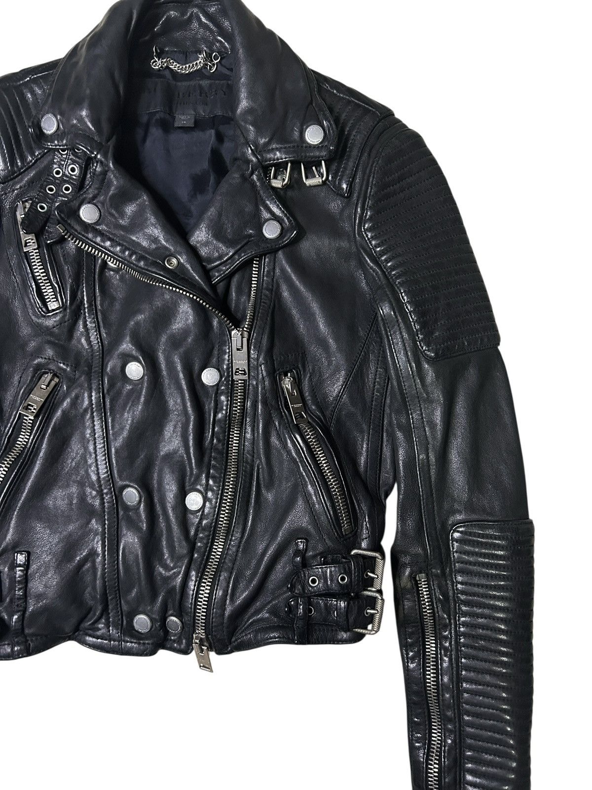 Burberry Prorsum S/S 11 Loseley Moto Jacket Size XS / US 0-2 / IT 36-38 - 7 Thumbnail