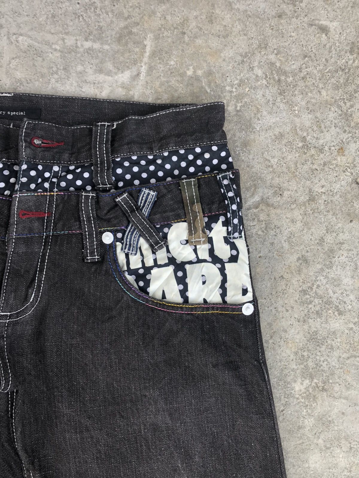 Japanese Brand Japanese Memory Special Double Waist Embroidered Logo Dis Size US 32 / EU 48 - 15 Thumbnail
