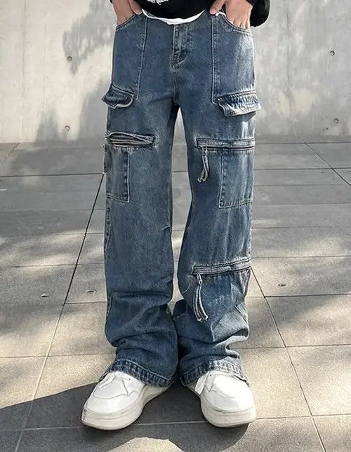 Vintage Cargo Jeans Men Size US 30 / EU 46 - 1 Thumbnail