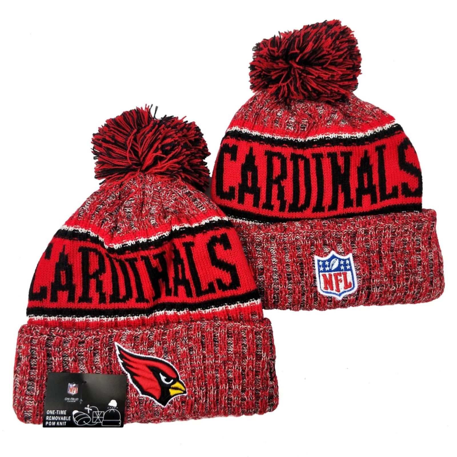 Other NWT Arizona Cardinals All Over Heather Beanie Fleece Lined Size ONE SIZE - 1 Thumbnail
